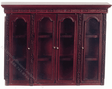 (image for) Miniature Four Door Mahogany Bookcase
