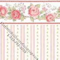 (image for) Nostalgic Rose Pattern Miniature Wallpaper for Dollhouses