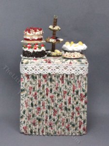 (image for) Vintage Miniature Dessert Table for Dollhouses