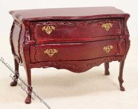 (image for) Miniature Mahogany English Chest for Dollhouses