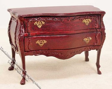 (image for) Miniature Mahogany English Chest for Dollhouses