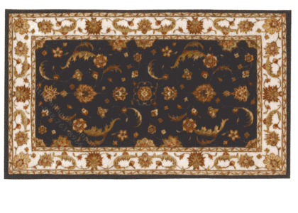 (image for) Miniature Extra Small Scale Black and Cream French Rug