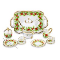 (image for) Miniature Mistletoe Tray Set For Dollhouses