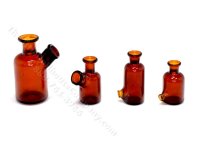 (image for) Miniature Brown Glass Bottle with Spigots 1pc