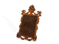 (image for) Miniature Walnut Finish Baroque Mirror for Dollhouses