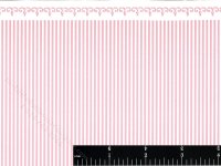 (image for) Pink Stripe with Border Miniature Wallpaper for Dollhouses