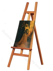 (image for) Miniature Wedding Portrait on Easel for Dollhouses
