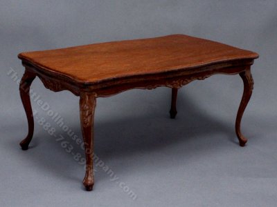 (image for) Miniature Walnut Dining Table for Dollhouses