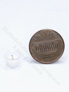 (image for) White Votive Candle in Clear Holder