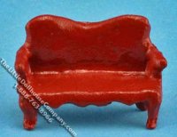(image for) Miniature 1/144 Scale Red Sofa for Dollhouses
