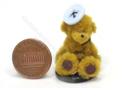 (image for) Miniature Tiny Button Bear by Sue Wilkes of Shoebutton Bears