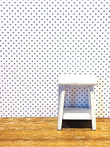 (image for) Dollhouse Scale Model Wallpaper - Teal Dots - 3pc Set