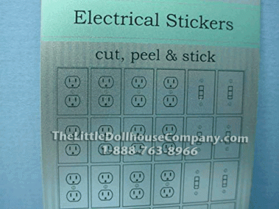 (image for) Dollhouse Miniature Electrical Chrome Outlets and Light Switches