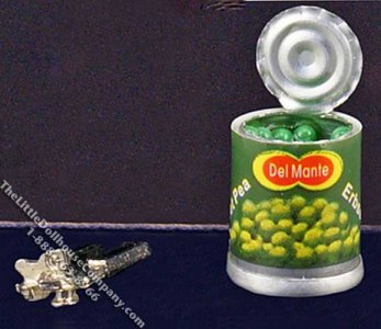 (image for) Miniature Can Opener and Open Can for Dollhouses