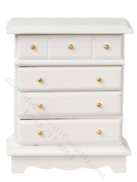 (image for) Miniature White Chest of Drawers for Dollhouses