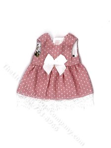 (image for) Reversible Miniature Pink and White Doll's Dress