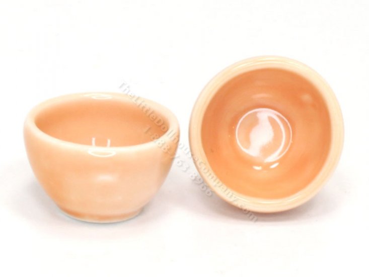 (image for) Miniature Orange Glazed Ceramic Bowl