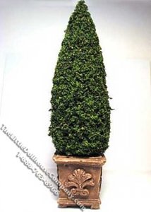 (image for) Miniature 6inch Topiary in a Square Base for Dollhouses