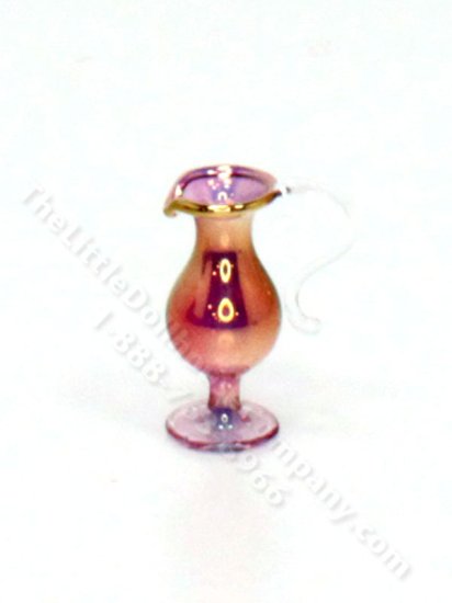 (image for) Miniature Iridescent Glass Pitcher for Dollhouses