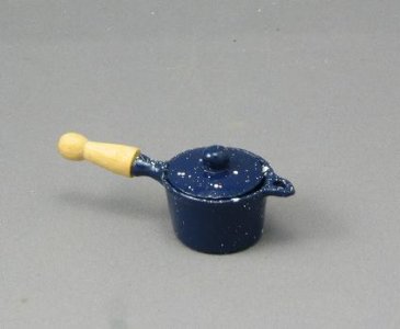 (image for) Miniature Blue Enamelware Pot Pan