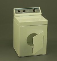 (image for) Dollhouse Scale Model White Metal Laundry Dryer