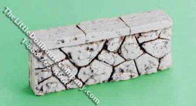(image for) Miniature Grey/Brown Stone Garden Wall for Dollhouses