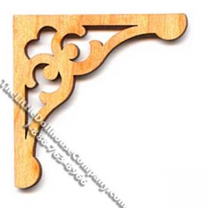 (image for) Unfinished Laser Cut Corner Bracket for Dollhouse Scale Models