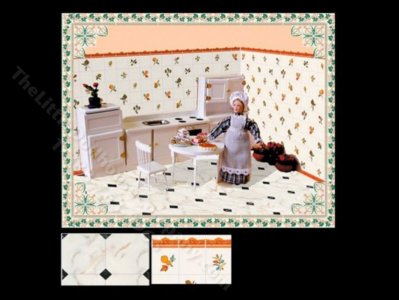 (image for) Wallpapers and Flooring Set for Dollhouses