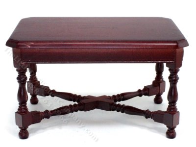 (image for) As-Is Miniature Mahogany Dining Table for Dollhouses