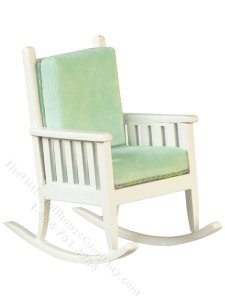 (image for) Miniature Rocking Chair for Dollhouse - White