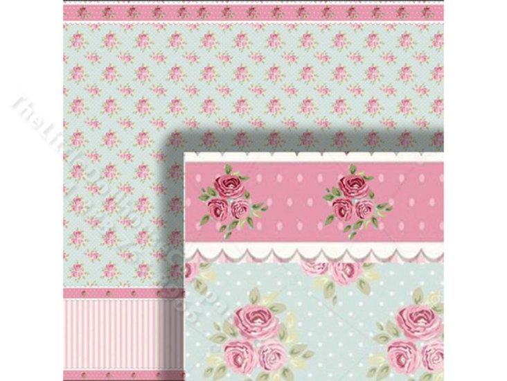 (image for) 1/2 Scale Wallpaper Wainscot for Dollhouses