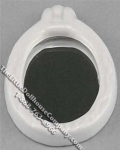 (image for) Miniature White Porcelain Wall Mirror for Dollhouses