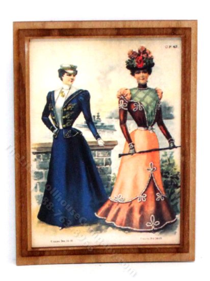 (image for) Miniature Portrait of Two Edwardian Women by a Wall