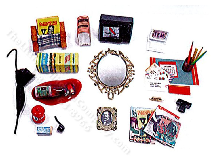(image for) Dollhouse Miniature Modern Den Accessories