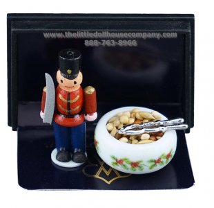 (image for) Miniature Nutcracker and Bowl of Nuts