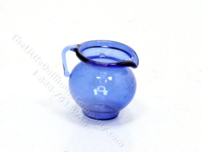 (image for) Miniature Royal Blue Glass Pitcher