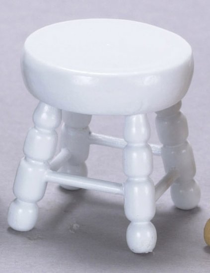 (image for) Dollhouse Miniature White Stool