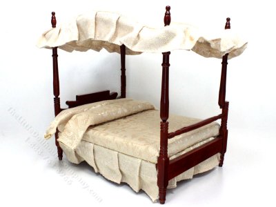 (image for) As-Is Miniature Canopy Bed for Dollhouses