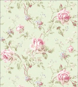 (image for) Emma Rose Green Wallpaper