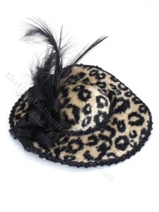 (image for) Dollhouse Miniature Animal Print Ladies Hat