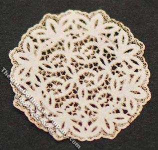 (image for) Miniature Round Laser Cut Doily for Dollhouses