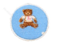 (image for) Vintage Miniature Teddy Bear Embroidery Loop Wall Hanging for Dollhouses