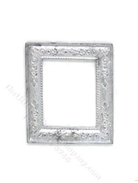 (image for) Miniature Ornate Silver Picture Frame for Doll Houses