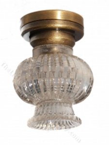 (image for) Miniature Battery Operated Antique Brass Ceiling Light
