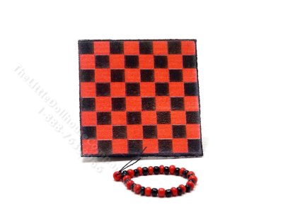 (image for) Miniature Checkers Board Set for Dollhouses