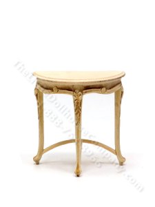 (image for) Miniature Art Nouveau Side Table Unfinished for Dollhouses