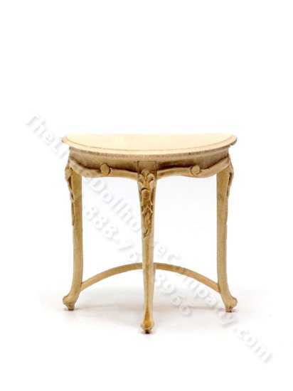 (image for) Miniature Art Nouveau Side Table Unfinished for Dollhouses