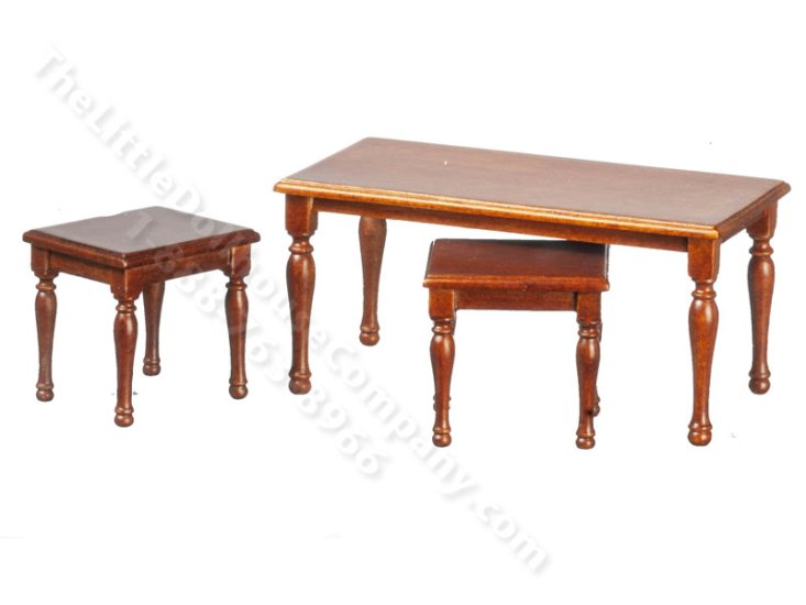 (image for) Miniature Set of 3 Nesting Tables for Dollhouses