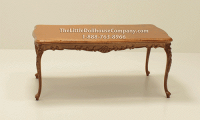 (image for) Miniature Walnut Dining Table for Dollhouses