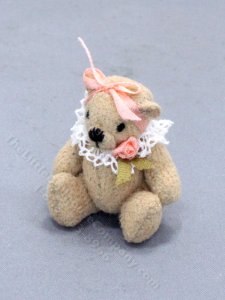 (image for) Handmade Miniature Teddy Bear for Dollhouses